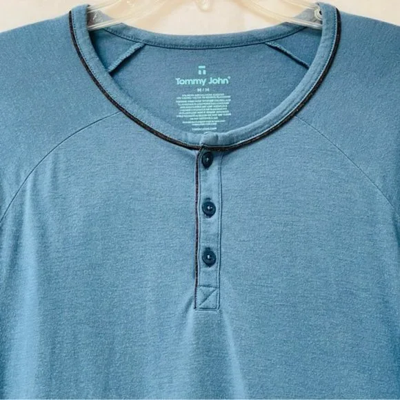 Tommy John Long Sleeves Mens Medium Top Shirt Henley Loungewear Soft Casual Cozy - Picture 10 of 10